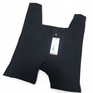 CALIA Seamless Rib Leggings 7/8 in Pure Black - Womens XS